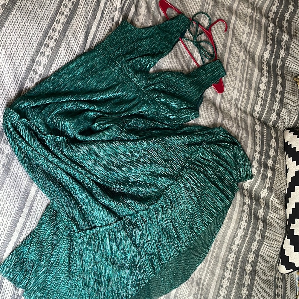 Deep V sparkle dress